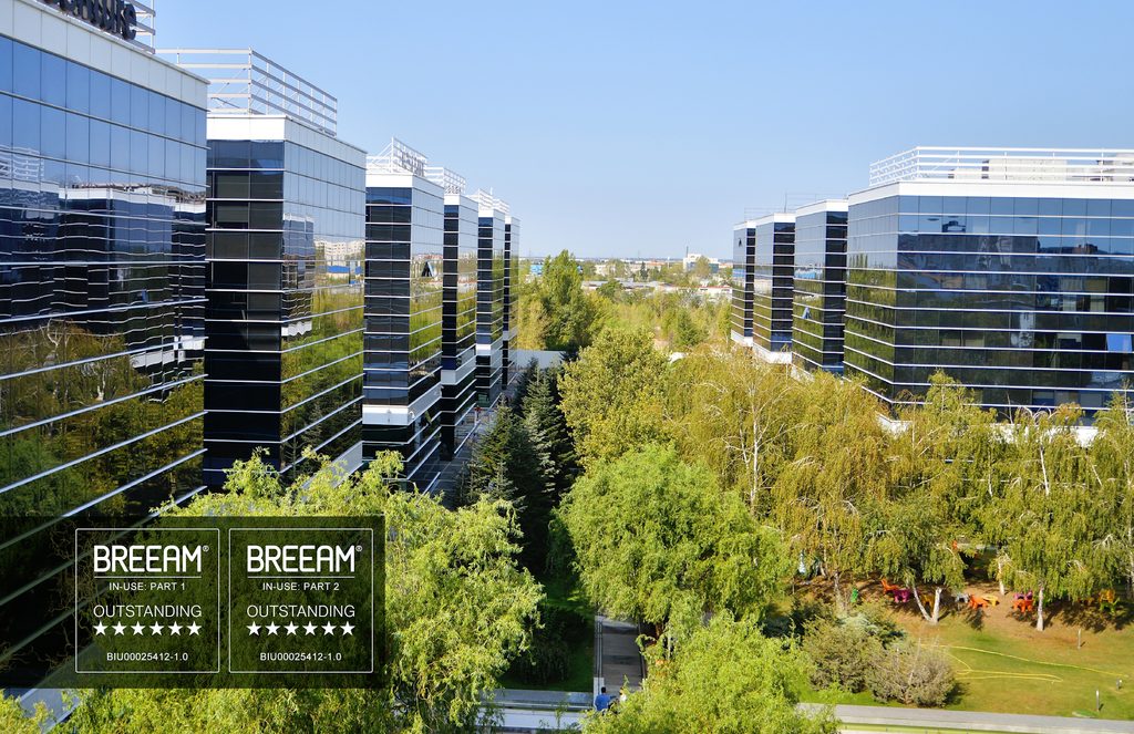 Toate cele cinci clădiri West Gate Business District obțin BREEAM In-Use „Outstanding”, cel mai înalt nivel al certificării